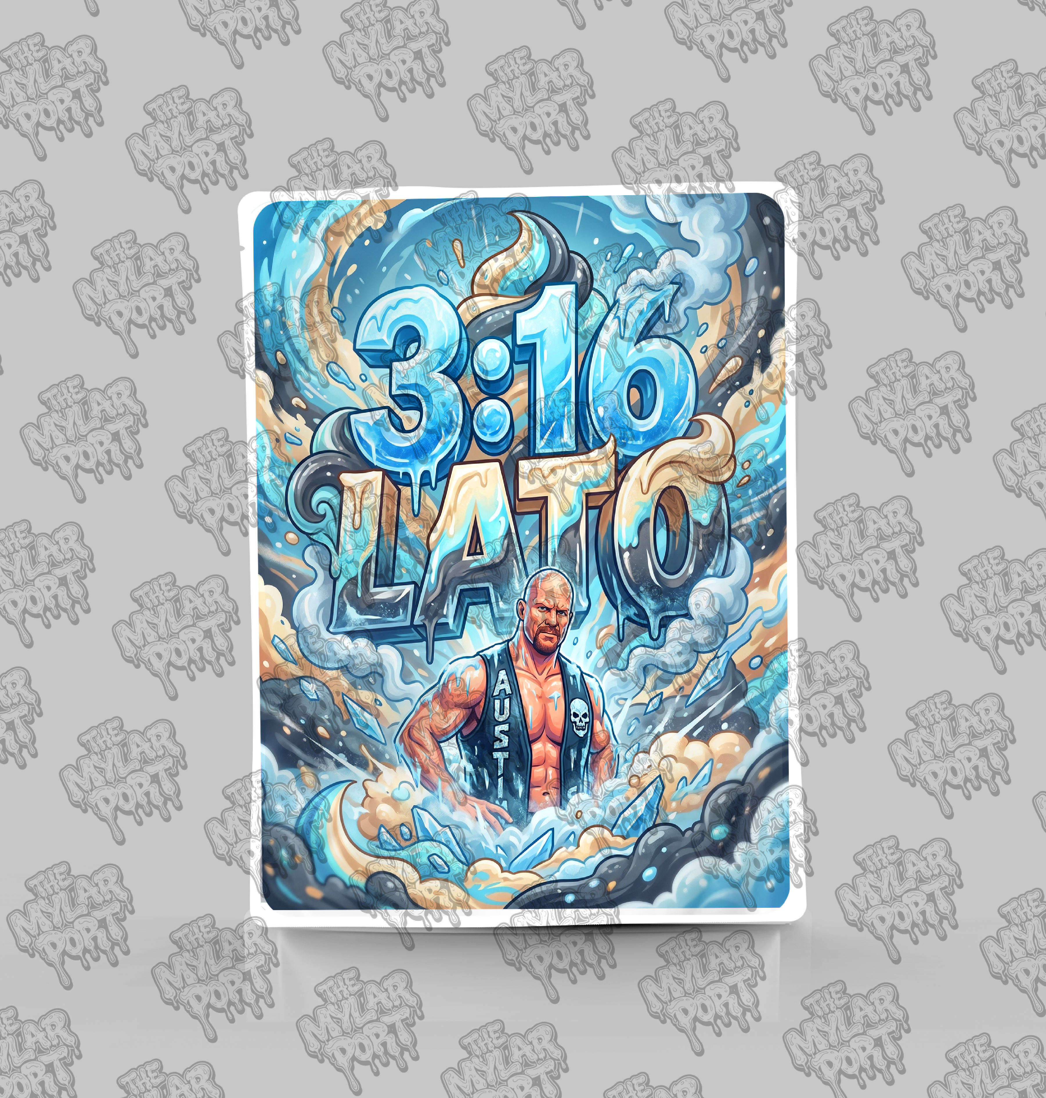 316 Lato premade digital mylar bag design by The Mylar Port